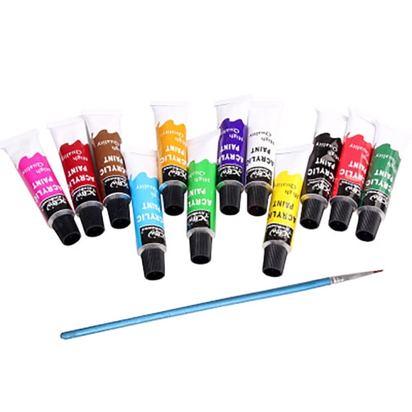 Color 12Mldiy Set 12-Color Acrylic Hand-Painted Pigment Paint Office & Stationery Office Stationery Set Craft Supplies,Writing Supplies,Desk Organizer,Pen Pencil Holder,Paper Clips,Sticky Notes,Sciss