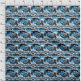 thumbnail image 4 of oneOone Cotton Poplin Medium Blue Fabric Writing Font Craft Projects Decor Fabric Printed By The Yard 56 Inch Wide, 4 of 4