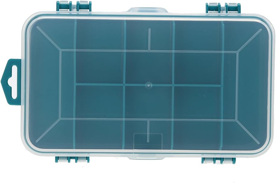 Woeilo Plastic Tool Box Case Double-Side Green Small Components Tool Storage Box Green