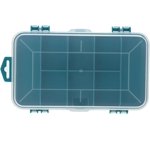 Woeilo Boîte à outils en plastique Boîte de rangement à deux côtés vert Petits composants Outil Boîte de stockage vert