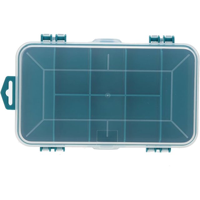 Woeilo Plastic Tool Box Case Double-Side Green Small Components Tool Storage Box Green