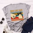 thumbnail image 1 of MesaSe Chemise à Manches Courtes Imprimée Lettre Chat pour Femmes Hauts Décontractés Blouse, 1 of 3