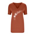 thumbnail image 4 of Birdeem Chemisiers Chemises T-Shirts Hauts à Manches Courtes Imprimés à Col en V Décontractés pour Femmes, 4 of 12