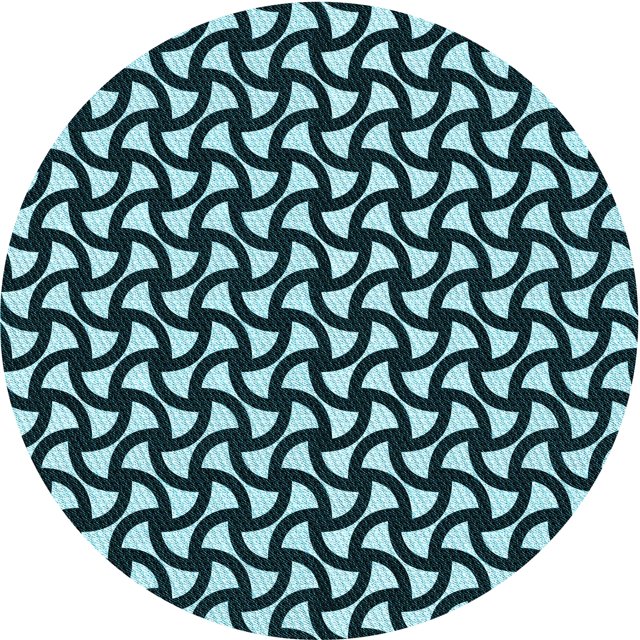 Ahgly Tapis Rond Lavable en Machine Intérieur Transitionnel Vert Sarcelle Profond, 3 Pieds Rond