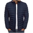 thumbnail image 1 of Mens Solid Color Jacket Cotton Padded Jacket Fashion Cotton Padded Jacket Mens Warm Cotton Padded Jacket, 1 of 9