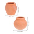 thumbnail image 2 of HONITANO 6Pcs Succulent Flower Pot Brown Clay Pots Plant Container Indoor Use, 2 of 6