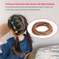 thumbnail image 4 of 10 Pièces Bandes de Cheveux Mixtes Extensible Réglable Décoratif Haut avec Haute Élasticité Élasticité Protection Ponytail Titulaire Filles Enfants Accessoires Café, 4 of 5