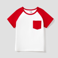 thumbnail image 3 of PatPat Ensembles Assortis pour la Famille, T-Shirt Uni à Manches Raglan et Robe Moulante à Cordon avec Imprimé Lèvres Rouges en Maille à Bretelles, 3 of 6