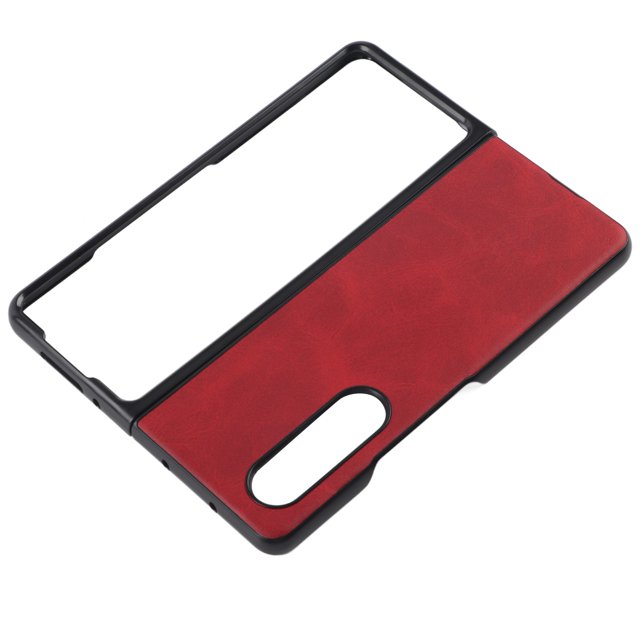 Étui en Cuir pour Téléphone, Protection Complète Anti-Rayures Étui Rigide Antichoc pour Z Fold 3 Noir, Rouge, Bleu, Vert Militaire, Marron