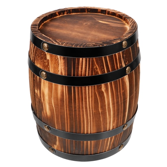 KAKOWELY Wood Craft Barrel Decoration Bar Ornament Vintage Style Wine Barrel Model Party Decor,7.87X"X6.3"X6.3"