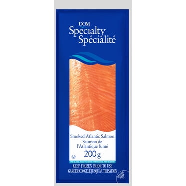 Frozen Smoked Atlantic Salmon, 200 g - Pre-sliced.