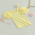 thumbnail image 3 of Fille Enfant en Bas Âge Couleur Unie Manches Courtes Plage Vacances Robe Vêtements, 3 of 9