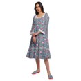 thumbnail image 4 of Moomaya Chemise de Nuit Évasée en Coton pour Femmes, 4 of 6