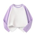 thumbnail image 1 of Kids Boys Girls Summer T-Shirts Long Sleeve Raglan Color Block Loose Fit Casual Baseball Tee Blouse Spring Shirts For Boy 4-5T, 1 of 3