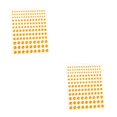 thumbnail image 2 of Wweixi Eye Face Gems Rhinestone Stickers Beads No Glue Eyebrow Rainbow Makeup Jewelry Accessory DIY Decorations Wedding Yellow 2Set, 2 of 6