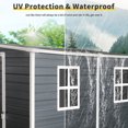 thumbnail image 3 of Outdoor Storage Shed with Floor Resin shed with Two-Window, Waterproof ,Lockable Doors for Patio,Yard,Lawn ,Black, 3 of 4
