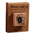 thumbnail image 2 of Vintage Wooden Plant And Flower Rubber Stamps Set 16-Piece For DIY Crafts Scrapbooking Cards And Journaling With Clear Script Design, 2 of 3