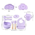 thumbnail image 5 of AMERTEER 9Pcs Children‘S Silicone Tableware Set Baby Non-Slip Divided Children‘S Plate Bowl With Suction Cup, 5 of 5