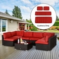 thumbnail image 2 of Outsunny Housses de Coussins d'Extérieur 14 Pcs, Housses de Coussins de Patio, Rouge, 2 of 10