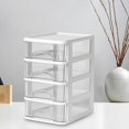 thumbnail image 3 of Plastic Storage Drawers Organizer Desktop Storage Box, Transparent Small Drawer Desk, Plastic Mini Storage Box, Rabbit Stationery Storage Box Small Drawers Organizer Storage, 3 of 3