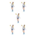 thumbnail image 3 of Wweixi Figurine Diorama 1/87 Personnages en Résine Personnes Train Disposition Fille Blanc 5Set, 3 of 6