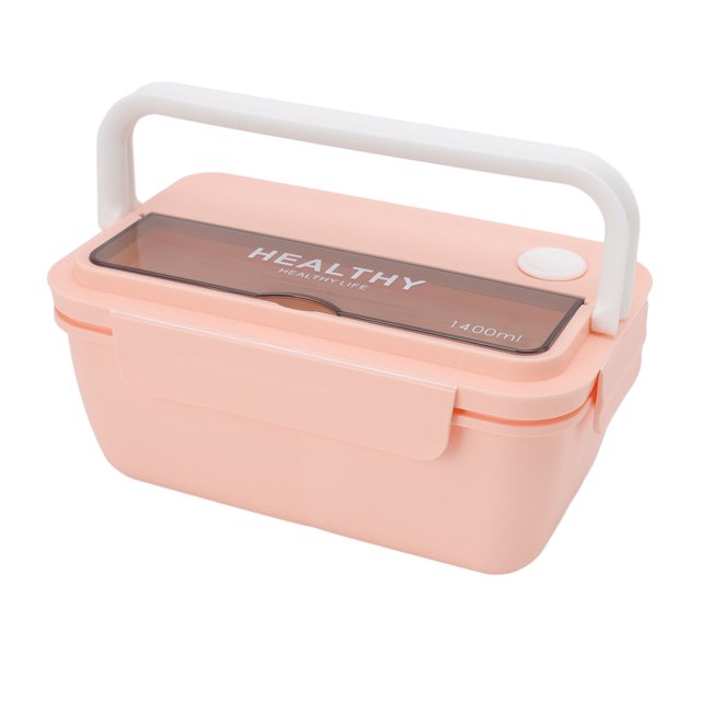 Japanese Bentox Box, Lunch Container Leak Proof Multifunction Cover For Office Purple,Green,Blue Yellow,Pink