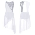 thumbnail image 1 of XUNZOO Robe de Danse Lyrique pour Filles Costume de Danse Ballet Jazz Latin Performance Camisole à Sequins Blanc 14, 1 of 6