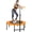 Orange, variant on Mini Exercise Trampoline Rebounder Cardio Trainer Adjustable T-Bar Black