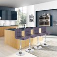 thumbnail image 2 of Bronte Living Leatherette Bar Stool 360 Swivel, Adjustable Height 24" to 33" Mid-Backrest, with Hard Floor Protection Rubber Band - Series Clementine - Set of 2, 2 of 9