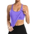 thumbnail image 3 of Charmo Women's Ribbed Camisole Workout Tank Tops with Built in Bra Basic Undershirt, 3 of 7