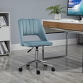 thumbnail image 2 of Vinsetto Armless Office Chair Swivel Computer Desk Chair, Sky Blue, 2 of 10