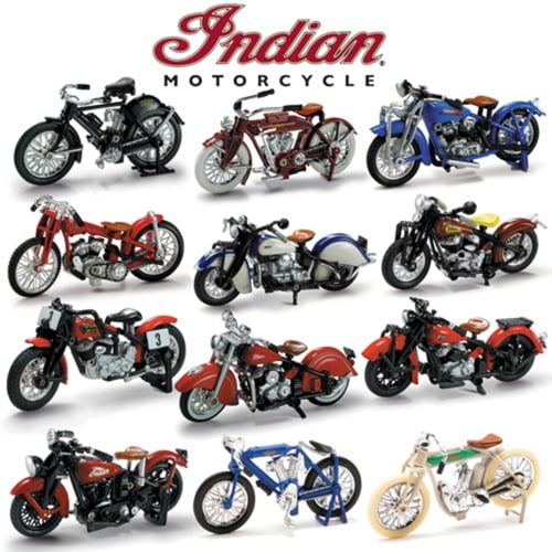 New Ray Toys 12 Assorted Indian Motorcycles 1:32 Scale Die-Cast Toy
