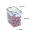 thumbnail image 3 of Antqov Rectangle Food Storage Container, Single Transparent Plastic Storage Tank, Kitchen Sealed Jar With Lid Moisture Fresh-keeping Box - Kitchen Must Haves for Sugar & Dry Food Storage, 3 of 6