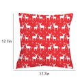 thumbnail image 3 of Christmas Pillow Covers 18x18 Inch Set of 2 Red Linen Holiday Decorative Pillowcases with Hidden Zipper for Sofa and Home Winter Decor, 3 of 6