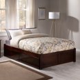 thumbnail image 2 of AFI Concord Urban Queen Storage Wood Platform Bed with Footboard & 2 Drawers in Walnut, 2 of 7