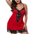 thumbnail image 2 of Womens Lace Sexy Pajama Suspender Suit, 2 of 7