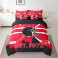 thumbnail image 2 of YST 7 Piece Bed in a Bag Full Size Comforter Set Ice Hockey Bedding Set,Hockey Reversible Design Bed Set,Winter Sports Soft Microfiber Comforter with Sheet Set,All Season,Carolina, 2 of 5