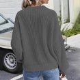 thumbnail image 4 of Yuyuzo Chandails pour Femmes Manches Longues Col Rond Pull Tricoté Automne Hiver Décontracté Couleur Unie Chandails, 4 of 6
