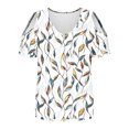 thumbnail image 4 of Soki Women's Off Shoulder Tee Clearance Blouses Short Sleeved V-Neck Fashionable Tops, 4 of 6