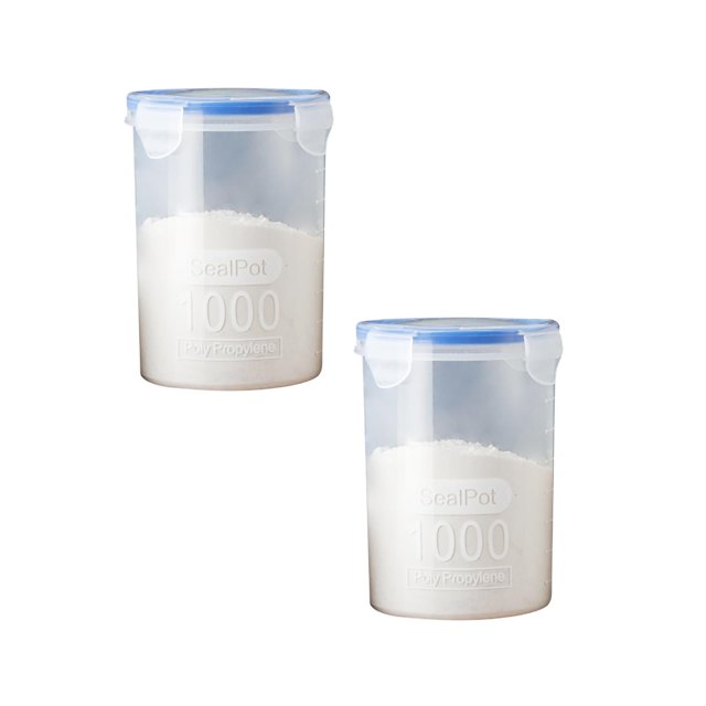 Oleegame 2 Pcs Rangement de Produits Boîte de Rangement de Cuisine Scellée Conservation des Aliments Contenant de Conservation en Plastique Réservoir de Rangement Grains Boîte Scellée