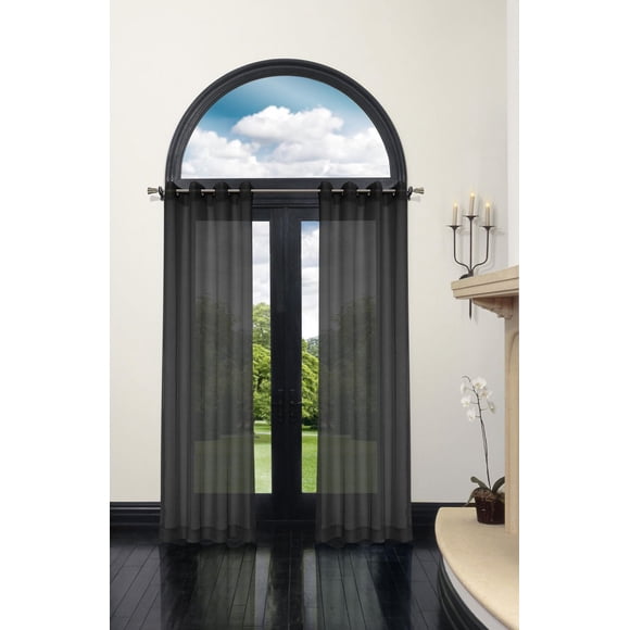 Safdie & Co. Curtain 86L Bella Batiste Black