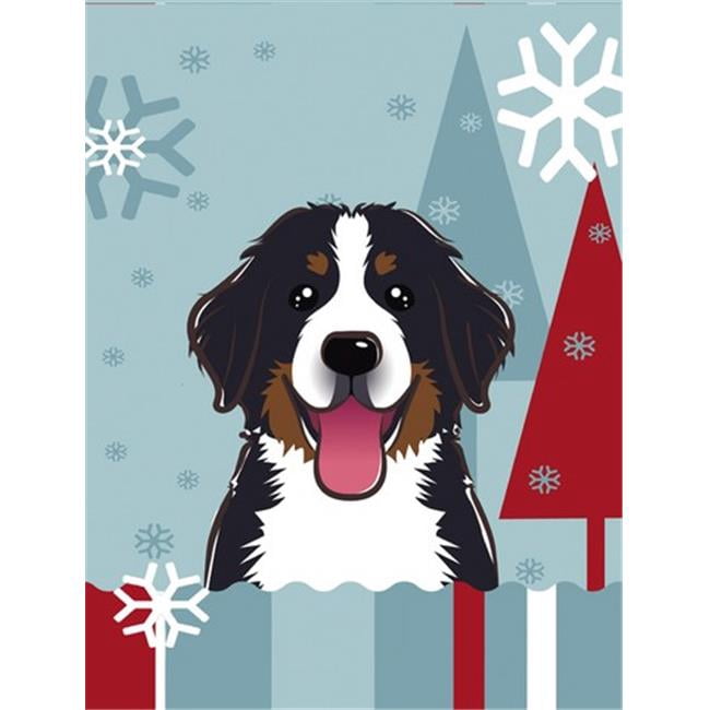 Drapeau Bernese Mountain Dog en Toile pour Maison Taille Hiver
