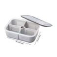 thumbnail image 3 of Dvkptbk Divided Serving Tray with Lid for Veggie Charcuterie Container Portion Control Salad Keeper with 4 Removable Boxes Stackable Refrigerator Organizer Bins Food Storage Organizer Produce Saver, 3 of 6