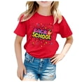 thumbnail image 1 of LUOGENLI T-Shirt pour Filles Enfants École Rentrée des Classes Imprimé Décontracté Manches Courtes Haut T-Shirt Chemises pour Filles Tendance Printemps Rouge 6-7 Ans, 1 of 7