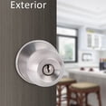 thumbnail image 4 of Interior Door Knobs with Lock, Stainless Steel Privacy Door Handle, ANSI Grade-3 Security, All Metal Construction for Left and Right Hand Door Reversible, 4 of 5