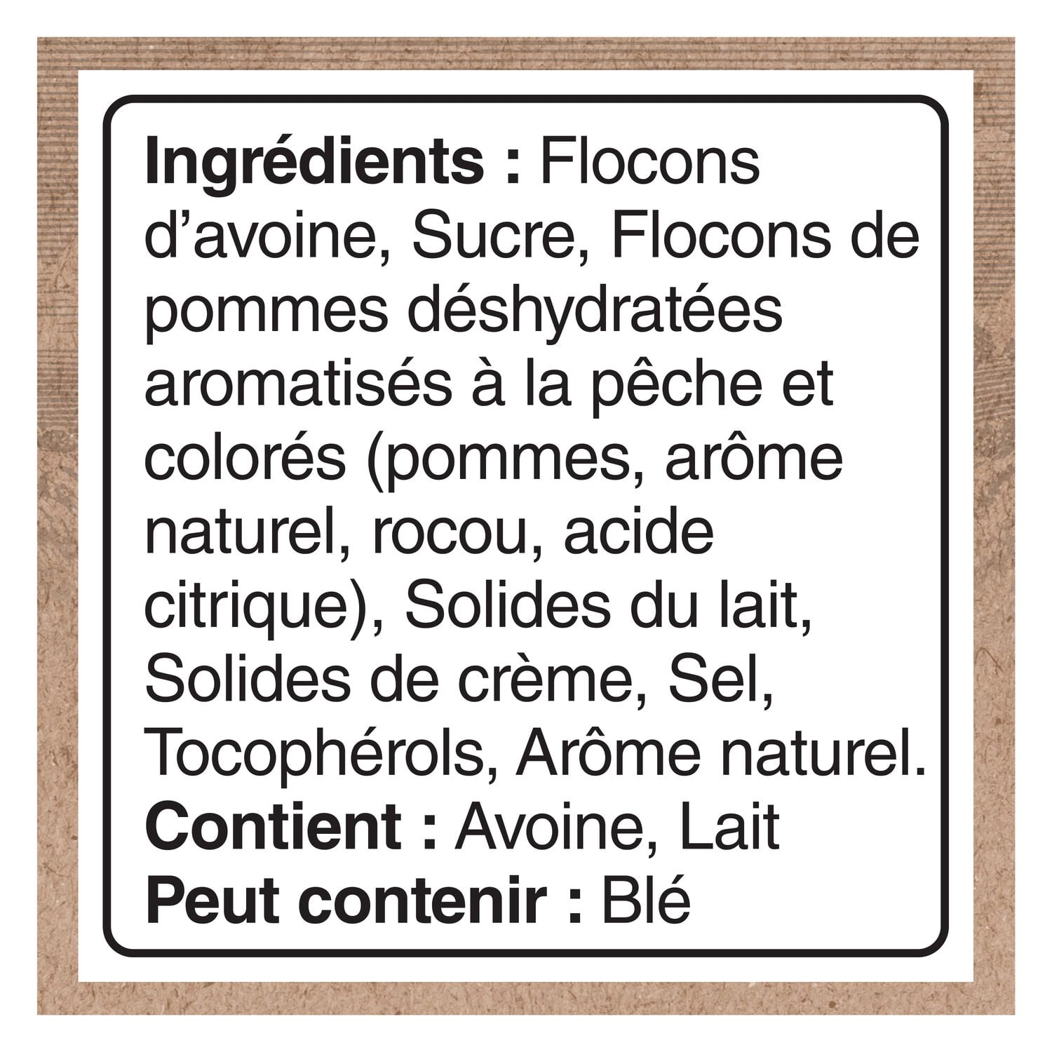 Quaker Gruau instantané Saveur Pêches et crème