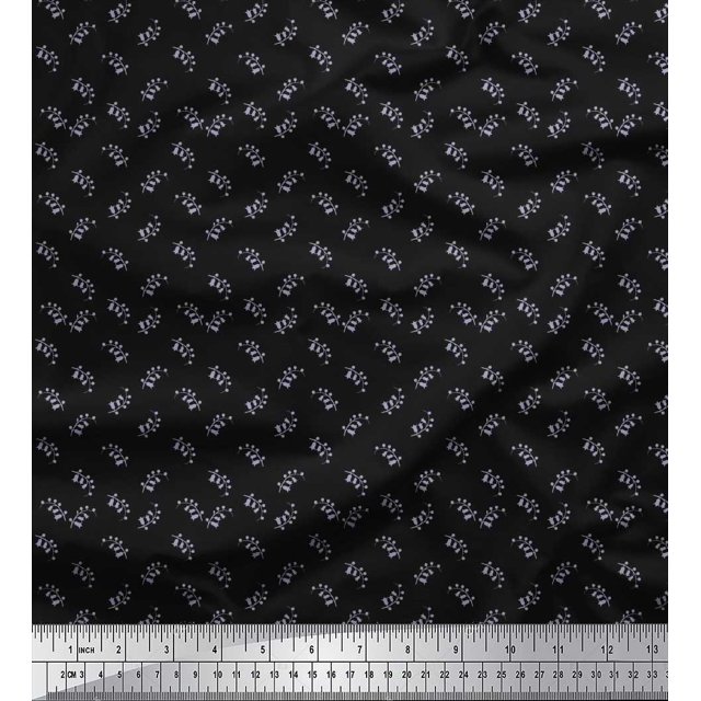 Soimoi Velvet Fabric Floral Shirting Decor Fabric Printed Yard 58 Inch Wide