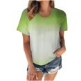 thumbnail image 2 of SMihono Hauts pour Femmes Été Décontracté Mode Féminine Impression Col Rond T-shirt Manches Courtes Ample Pull Blouse T-shirt Oversize pour Femmes 2023, 2 of 5