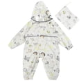 thumbnail image 1 of PMVFHDE Habit de Pluie Enfants Imperméable Imperméable pour Enfants, Imperméable, Manteau Imperméable pour Filles, à Capuche Imperméable, Intégré Imperméable, Imperméable d'Extérieur Réutilisable Gris Pâle, 6-7 Ans, 1 of 6