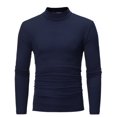 thumbnail image 1 of T-shirt à Manches Longues Col Roulé Couleur Unie Automne Hiver pour Hommes, 1 of 3